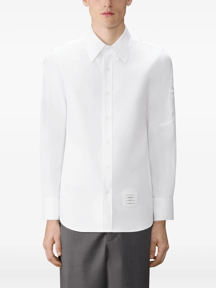 Straight Fit Button Down Long Sleeve Shirt