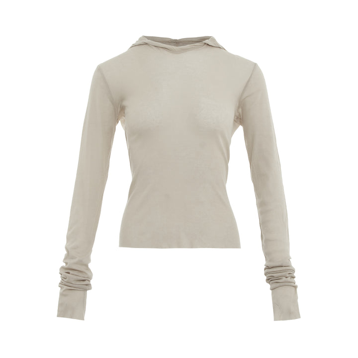 Cropped Hooded Long Sleeve Tee