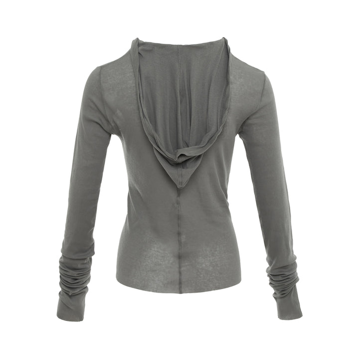 Cropped Hooded Long Sleeve Tee