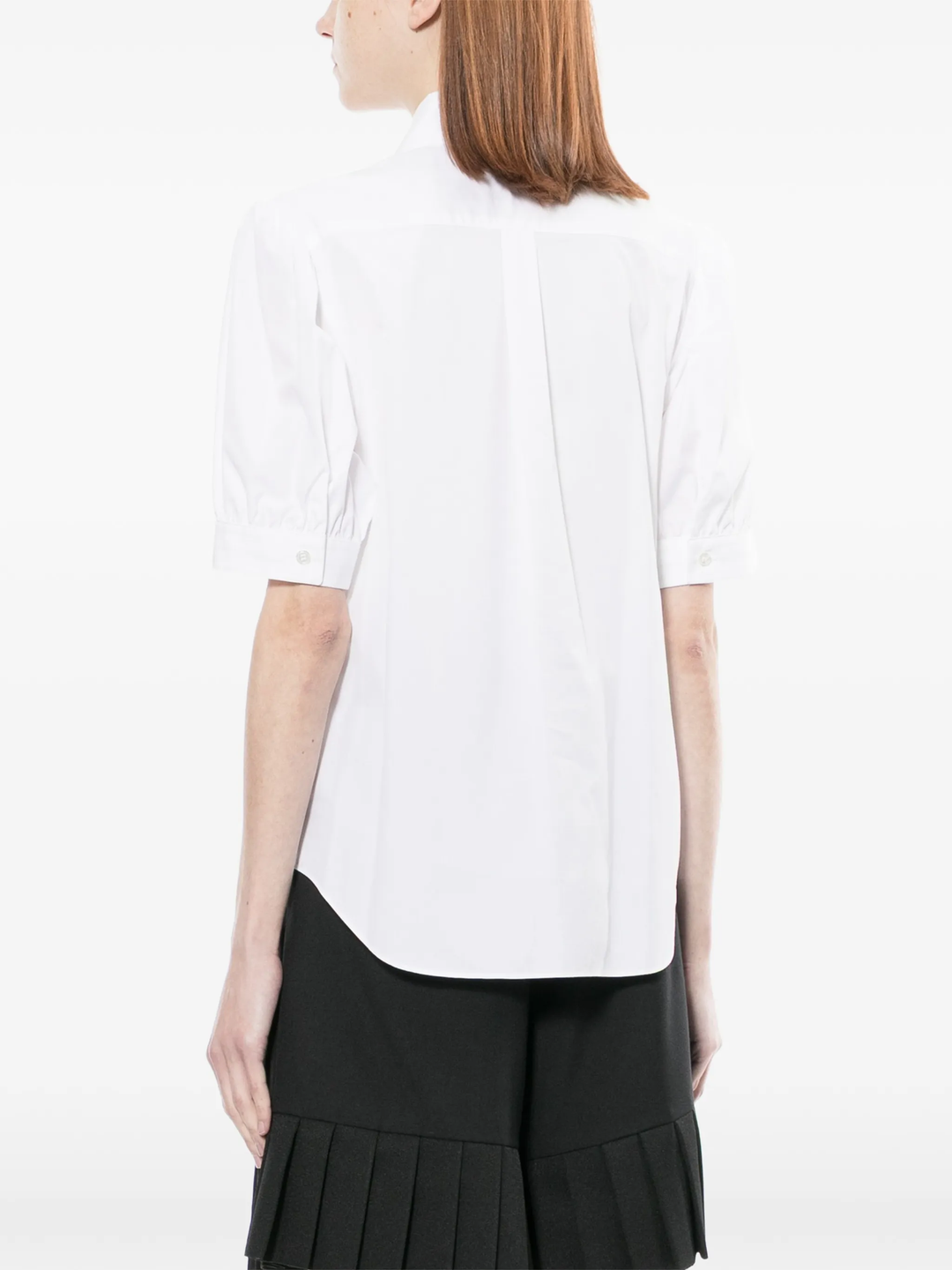 Cotton Broad x Nylon Tulle Top
