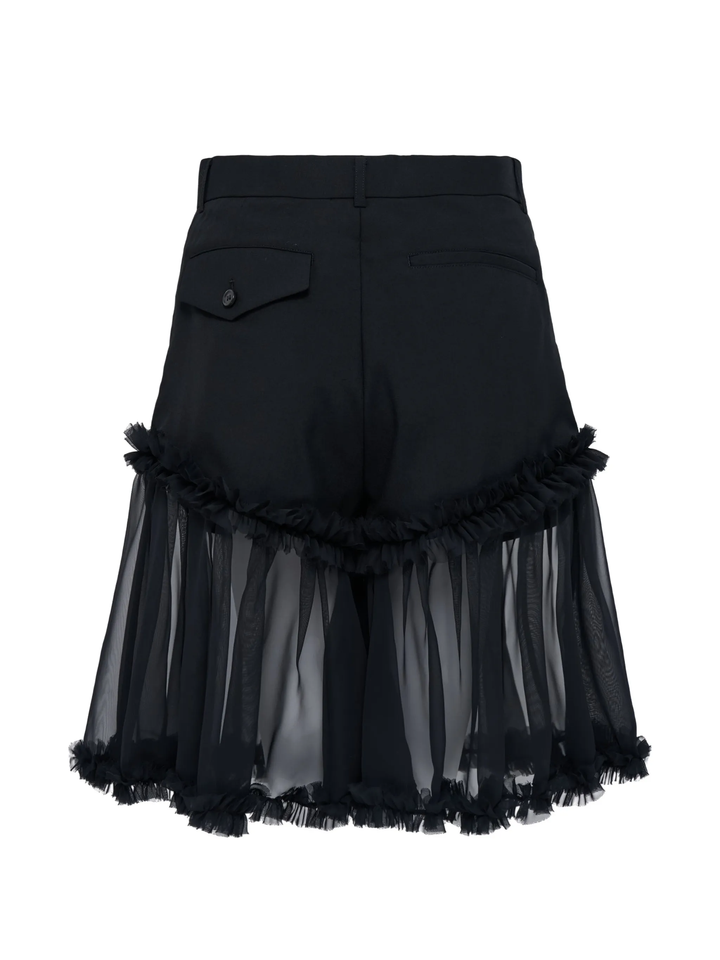 Wool Oxford x Polyester Shorts