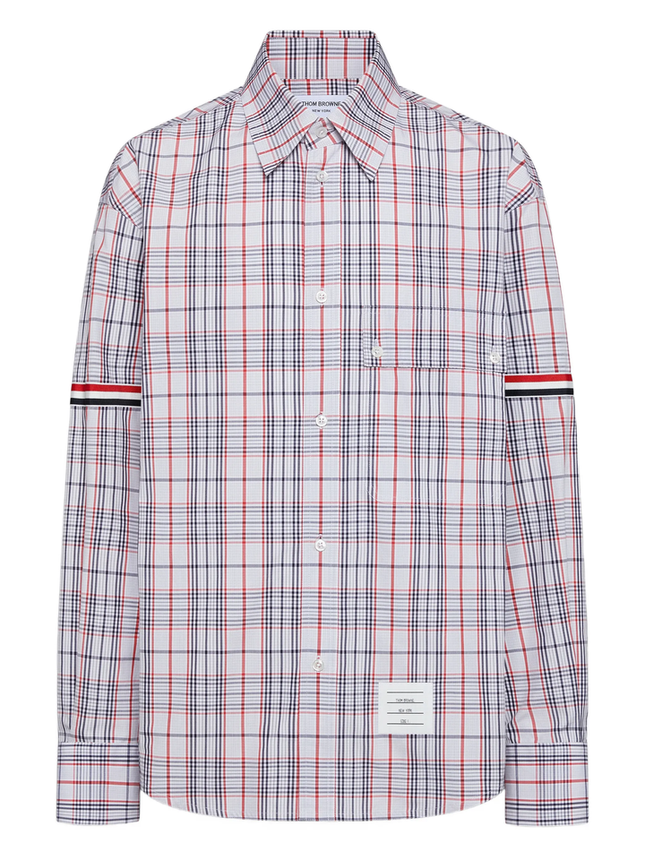 Oversized Point Collar Button Down Shirt