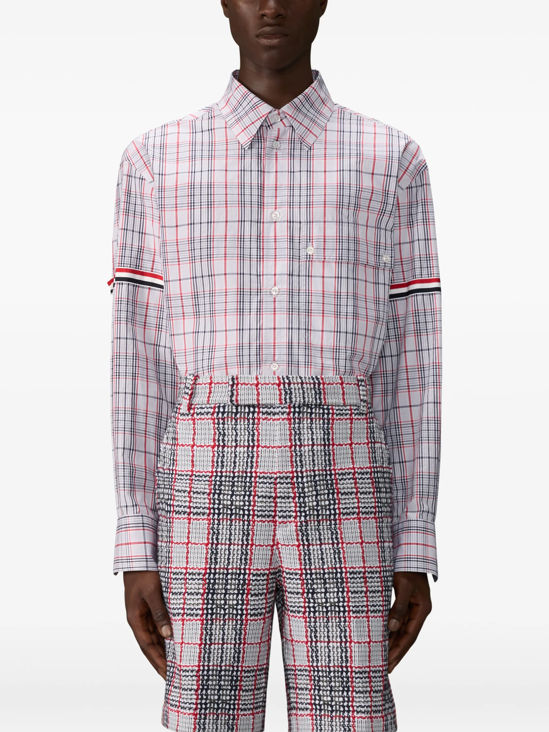 Oversized Point Collar Button Down Shirt