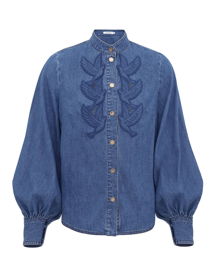 Denim Applique Shirt