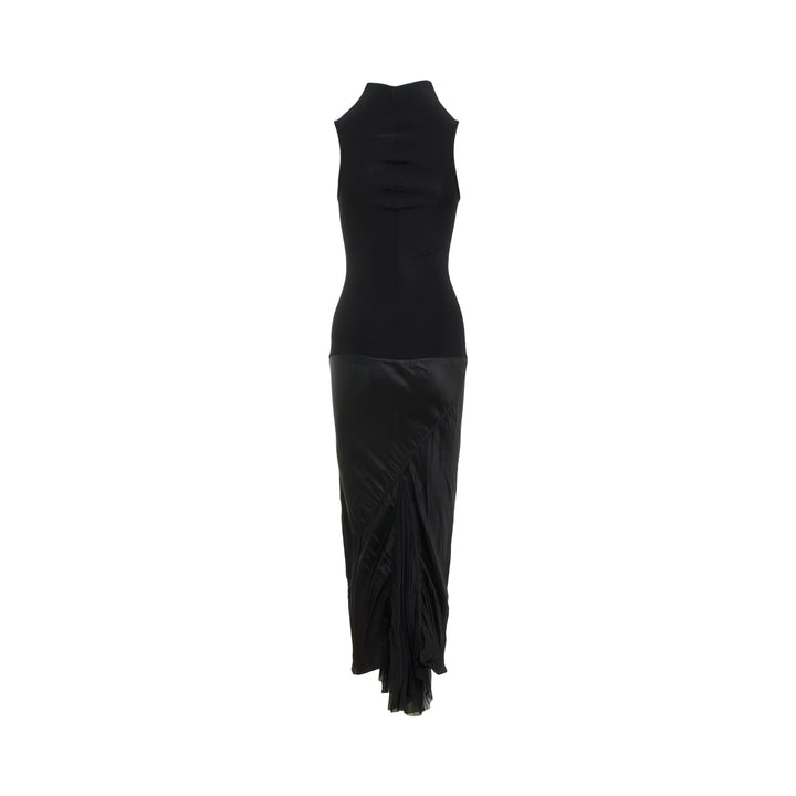 Sliced Asymmetric Midi Dress