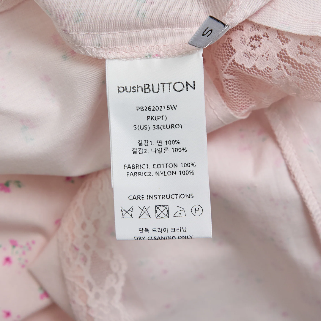 Pink Floral Asymmetric Star Blouse