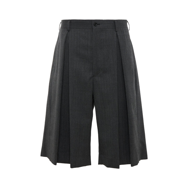 Pleated Wide-Leg Shorts