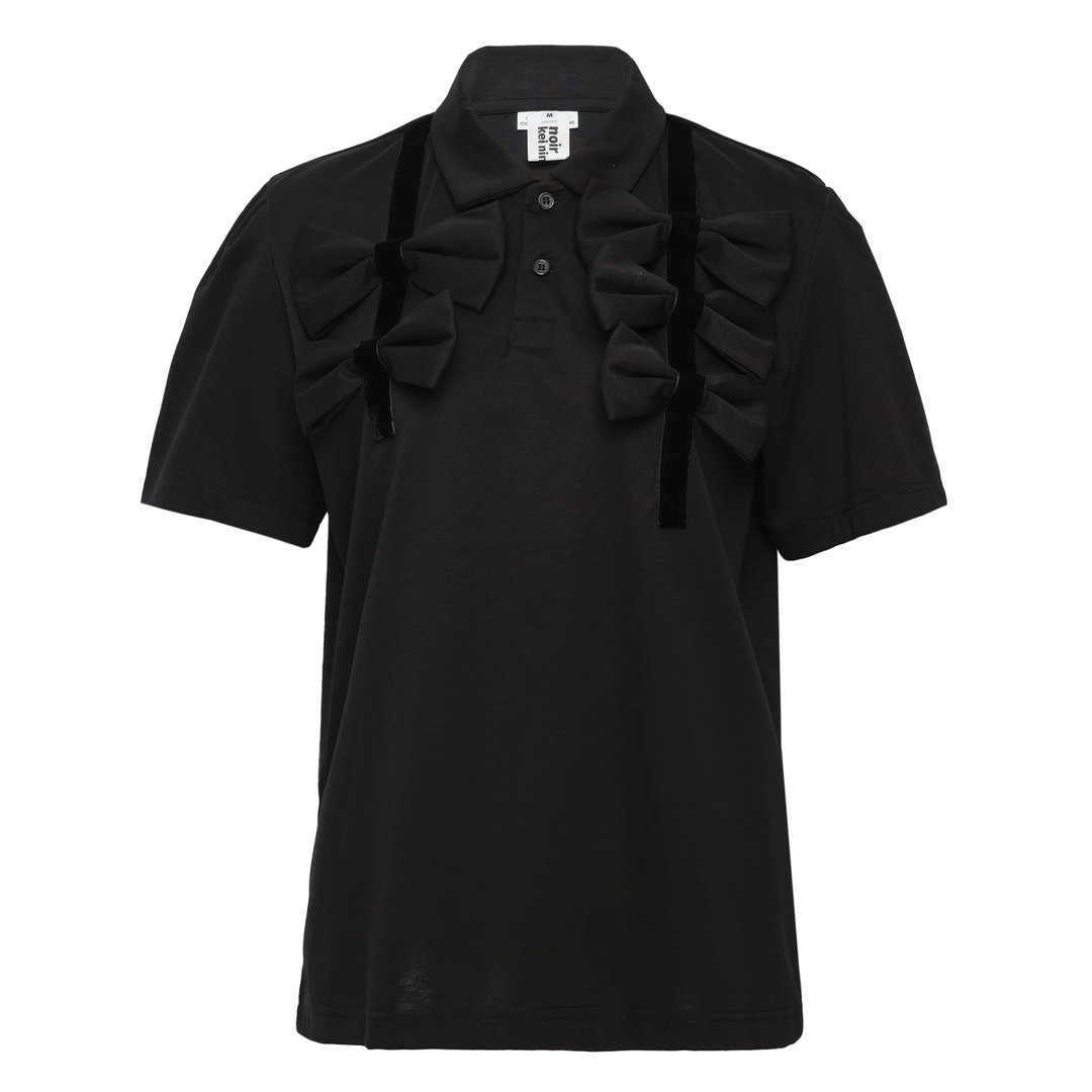 Ruffle Detail Short Sleeve Polo