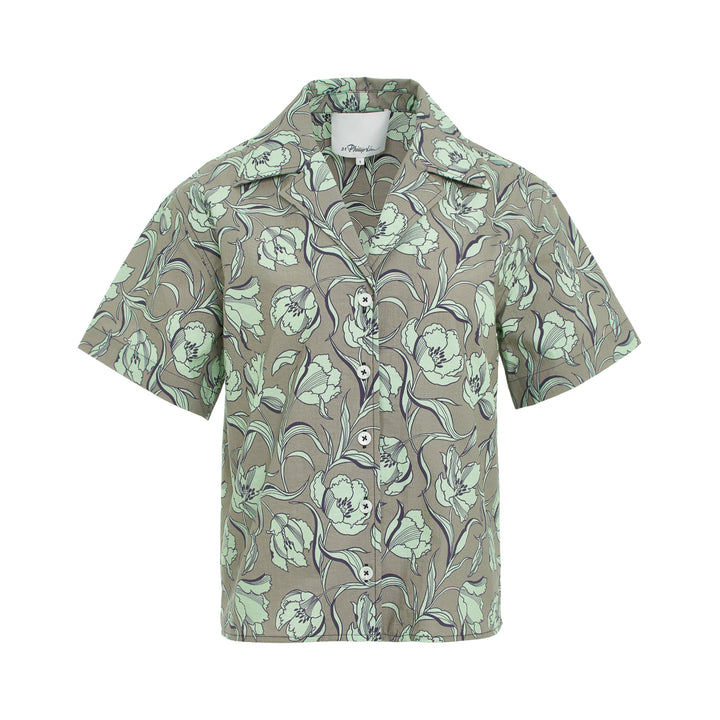 Floral Printed Camp Shirt