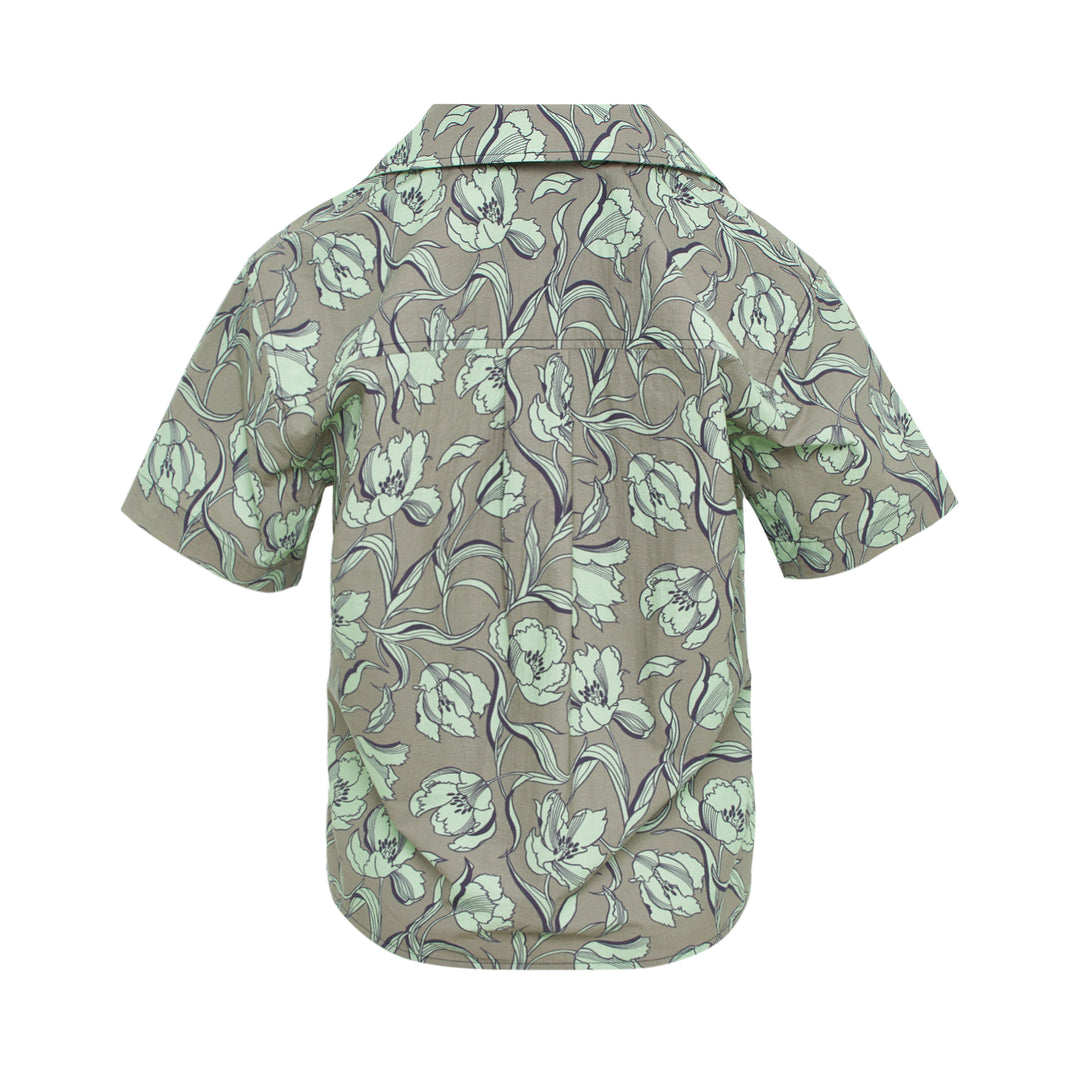 Floral Printed Camp Shirt