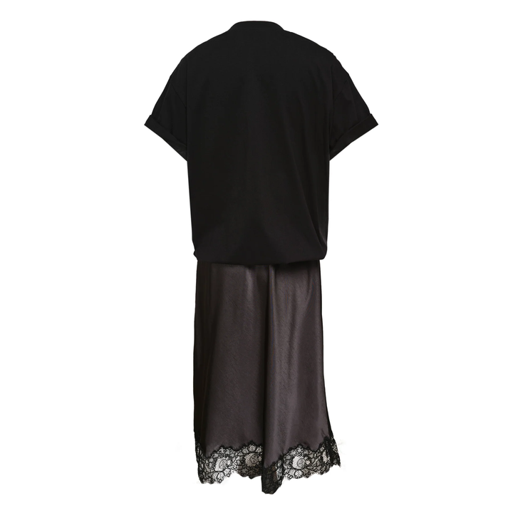 Draped T-Shirt Slip Combo Dress