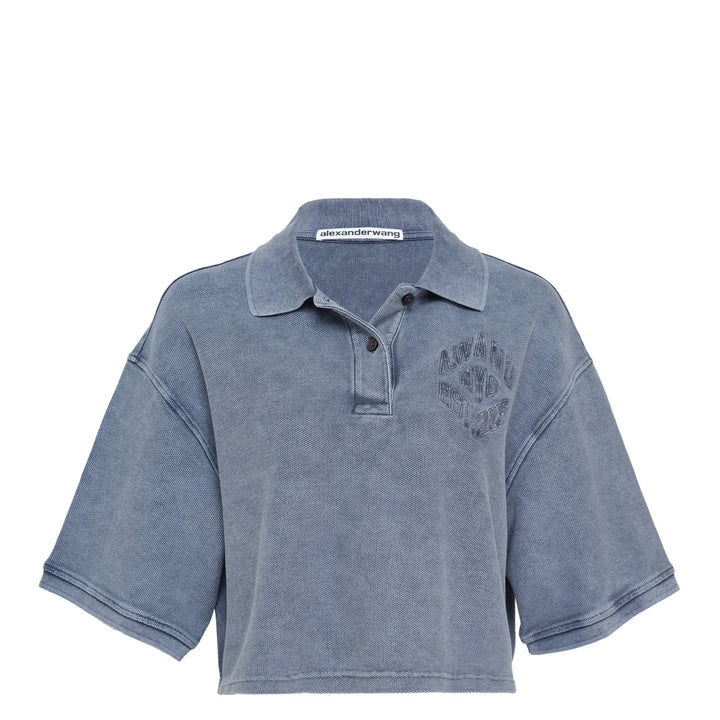 Oversized High-Low Polo Top