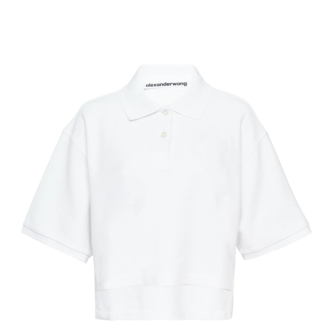 Oversized High-Low Polo Top