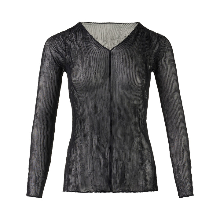 Chiffon Twist Long Sleeve Shirt