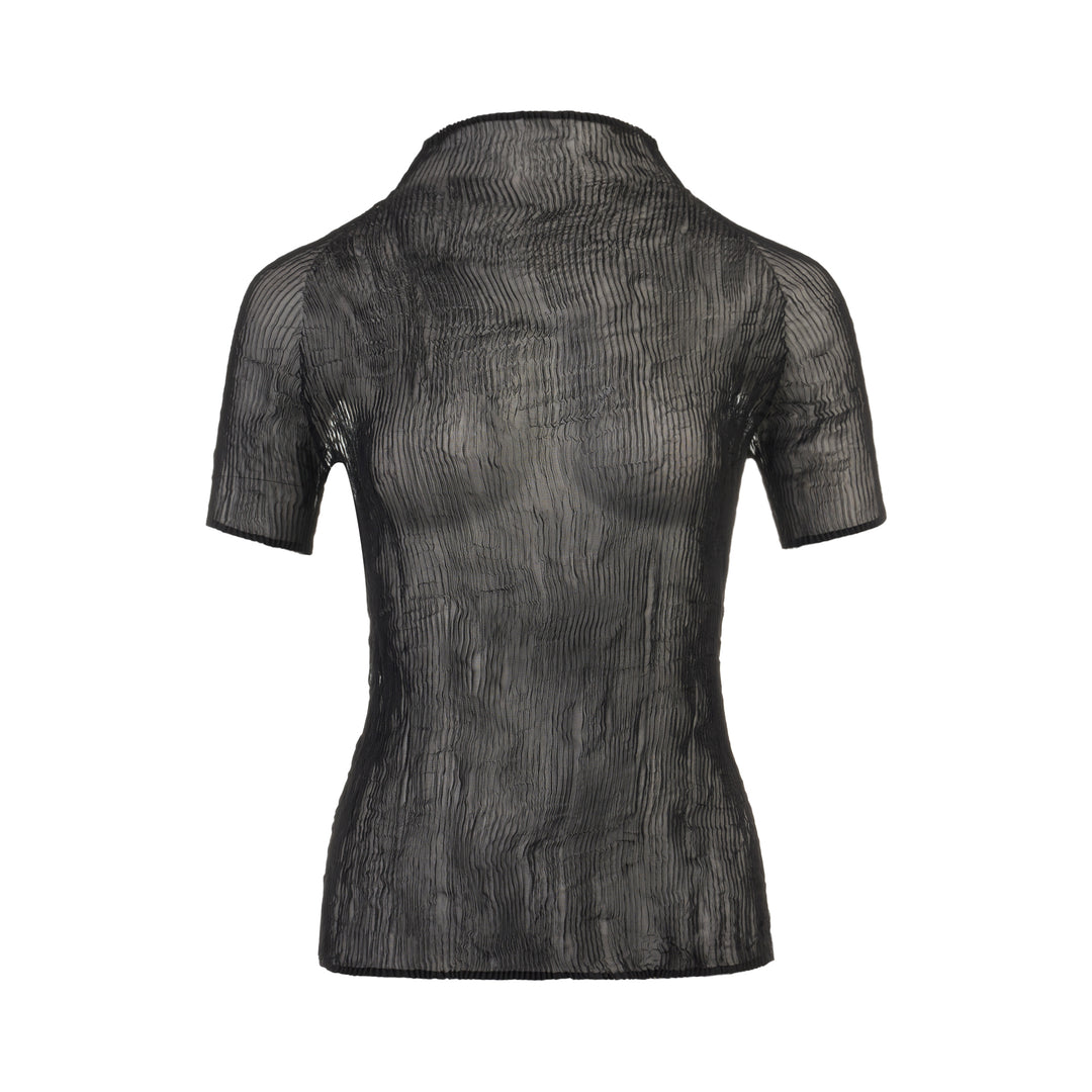 Chiffon Twist Short Sleeve Shirt