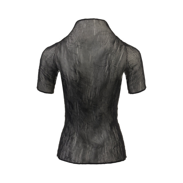 Chiffon Twist Short Sleeve Shirt