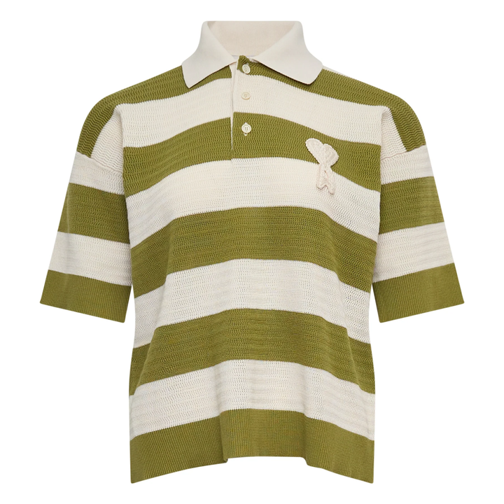 Short Sleeve Striped Polo
