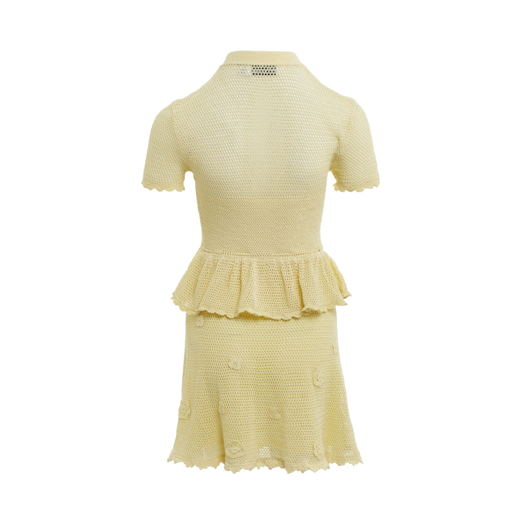Self-Portrait Yellow Floral Crochet Mini Dress – Available at Club 21, Official Retailer in Singapore, Malaysia & Thailand with Global Shipping Online
