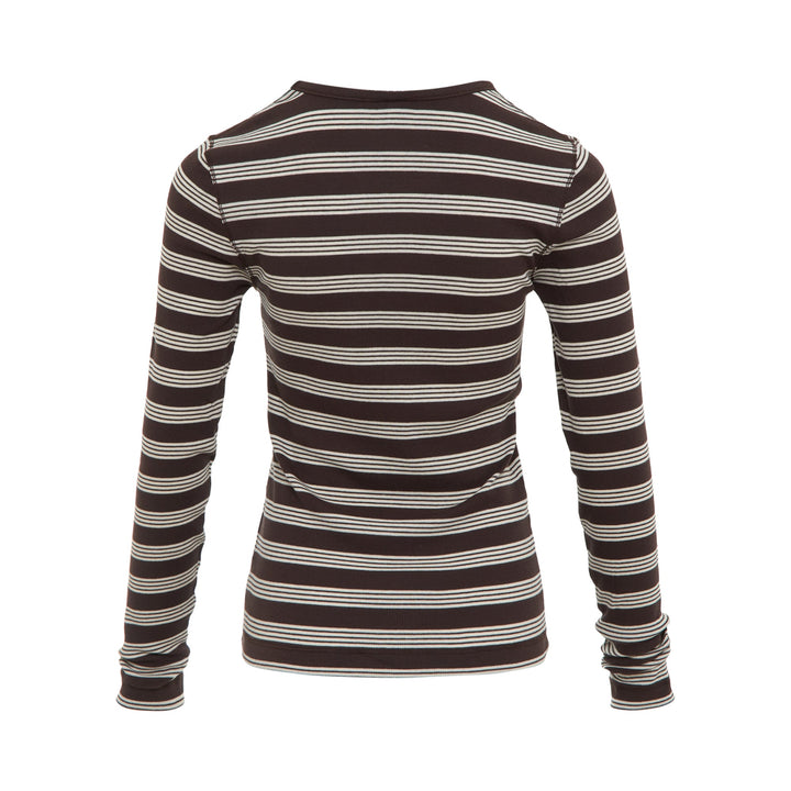 Striped Ribbed Long Sleeve Top