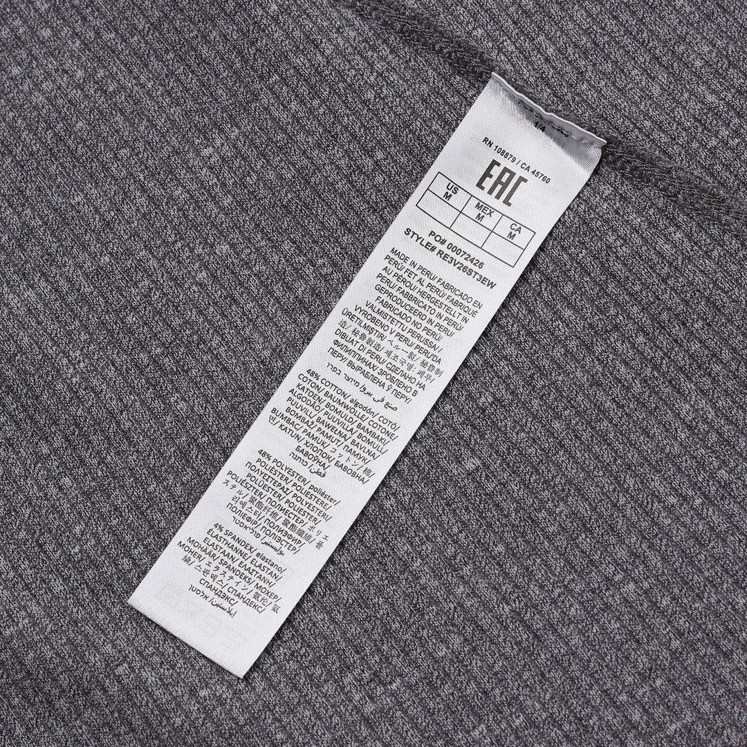 rag & bone Essential Rib Heather Tank in heathered grey, featuring a high racerback neckline and slim ribbed knit construction, shown on a white background