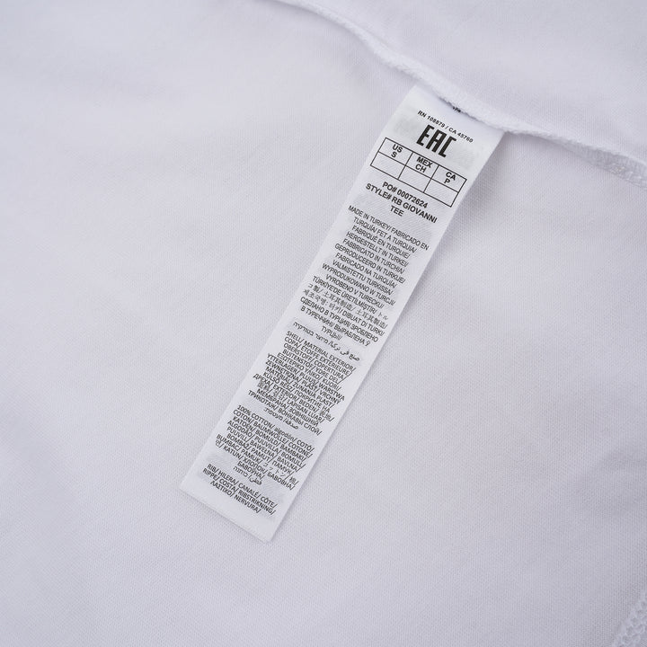 rag & bone Giovanni white cotton crew neck tee with script logo embroidery at the chest - view 3