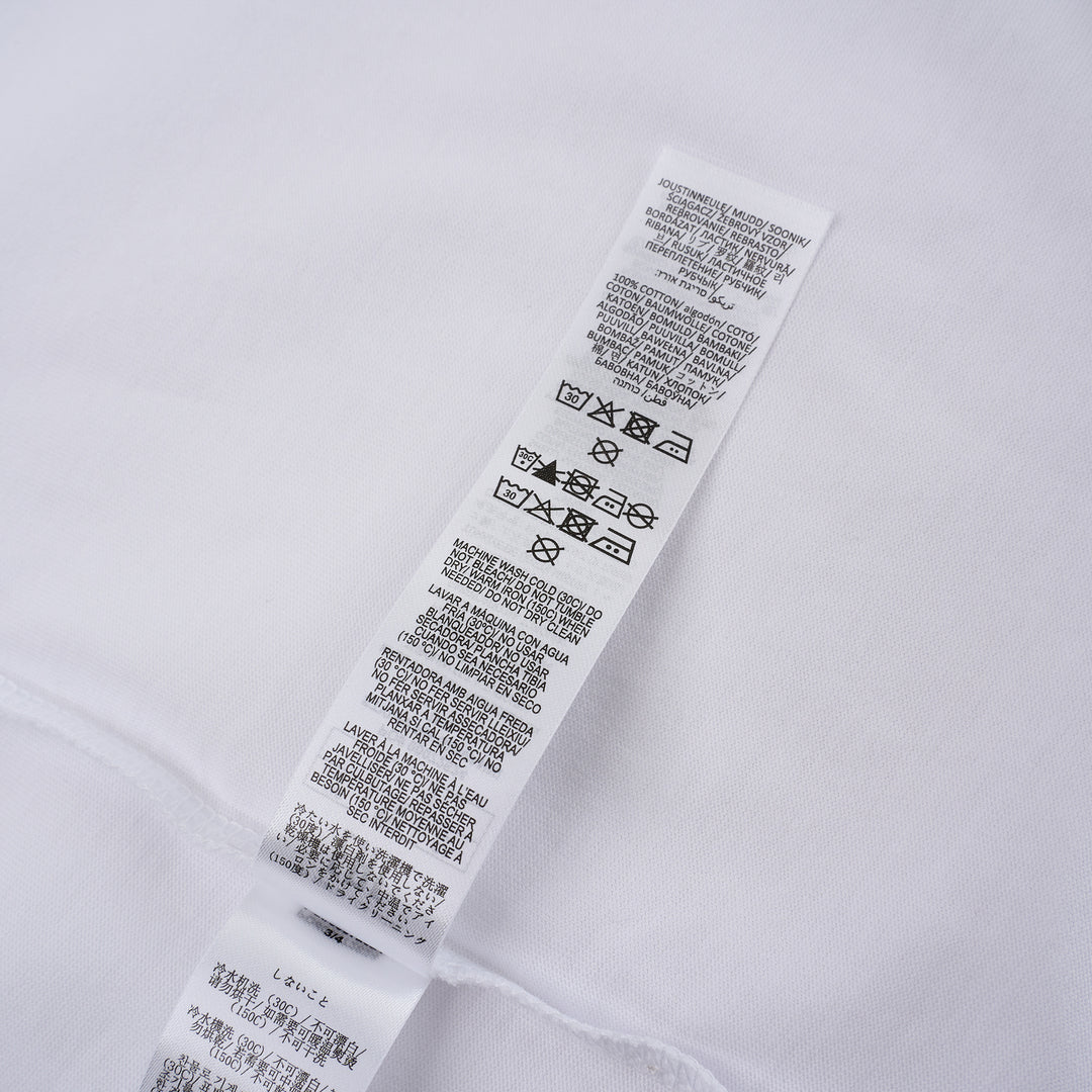 rag & bone Giovanni white cotton crew neck tee with script logo embroidery at the chest - view 4