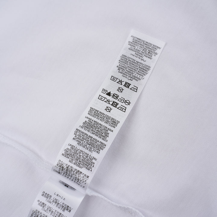 rag & bone Giovanni white cotton crew neck tee with script logo embroidery at the chest - view 4