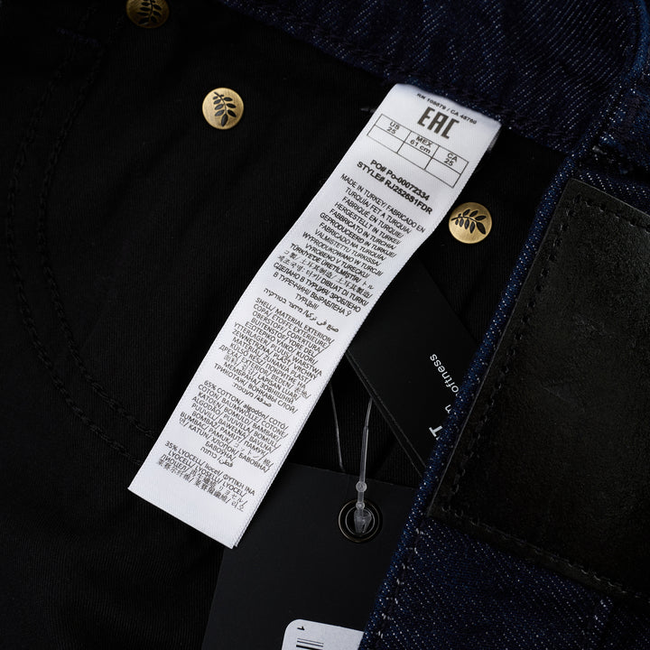 rag & bone Logan Wide Leg Jeans in dark indigo rinse, featuring a high-rise waist, five-pocket construction, and a clean wide-leg silhouette - view 3