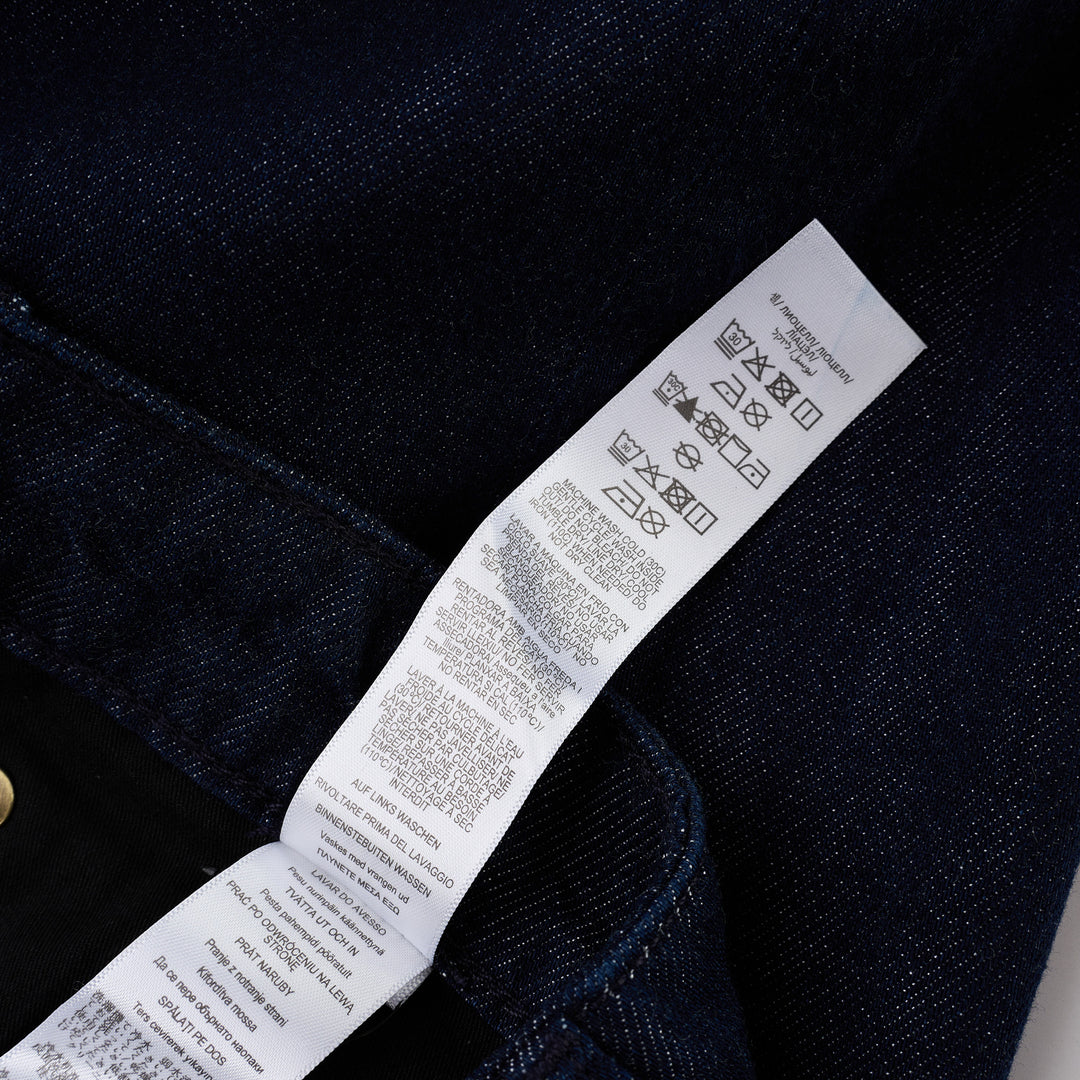 rag & bone Logan Wide Leg Jeans in dark indigo rinse, featuring a high-rise waist, five-pocket construction, and a clean wide-leg silhouette - view 4