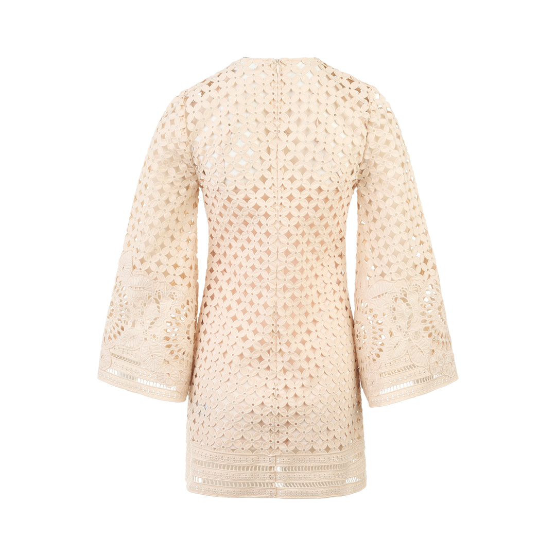Indra Embroidered Mini Dress
