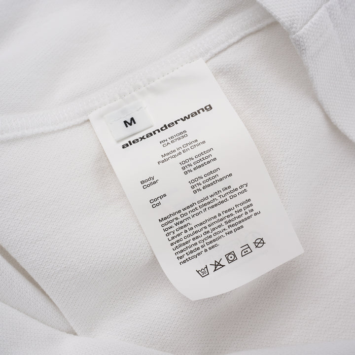 Fitted Polo with Draped Sleeves