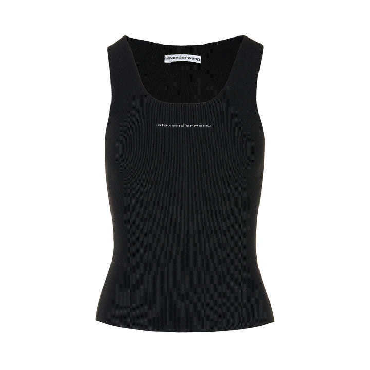 Racer Tank With Jacquard Logo