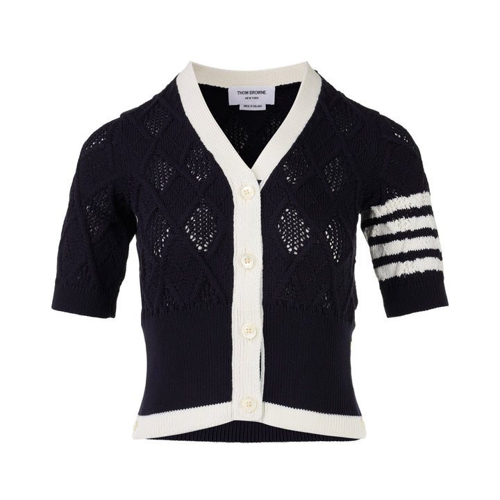 Short Sleeve V-Neck Cardigan