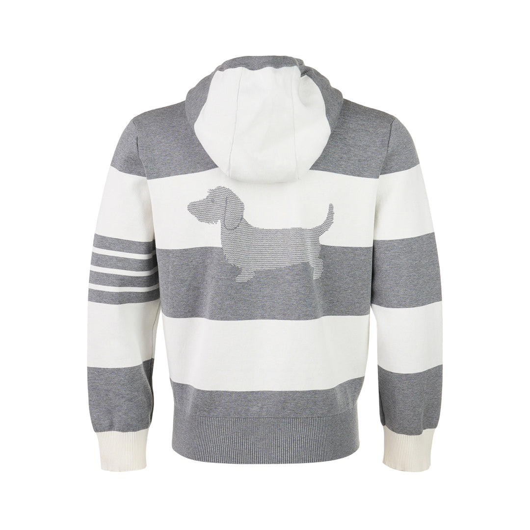 Rugby Stripe Zip-Up Hoodie