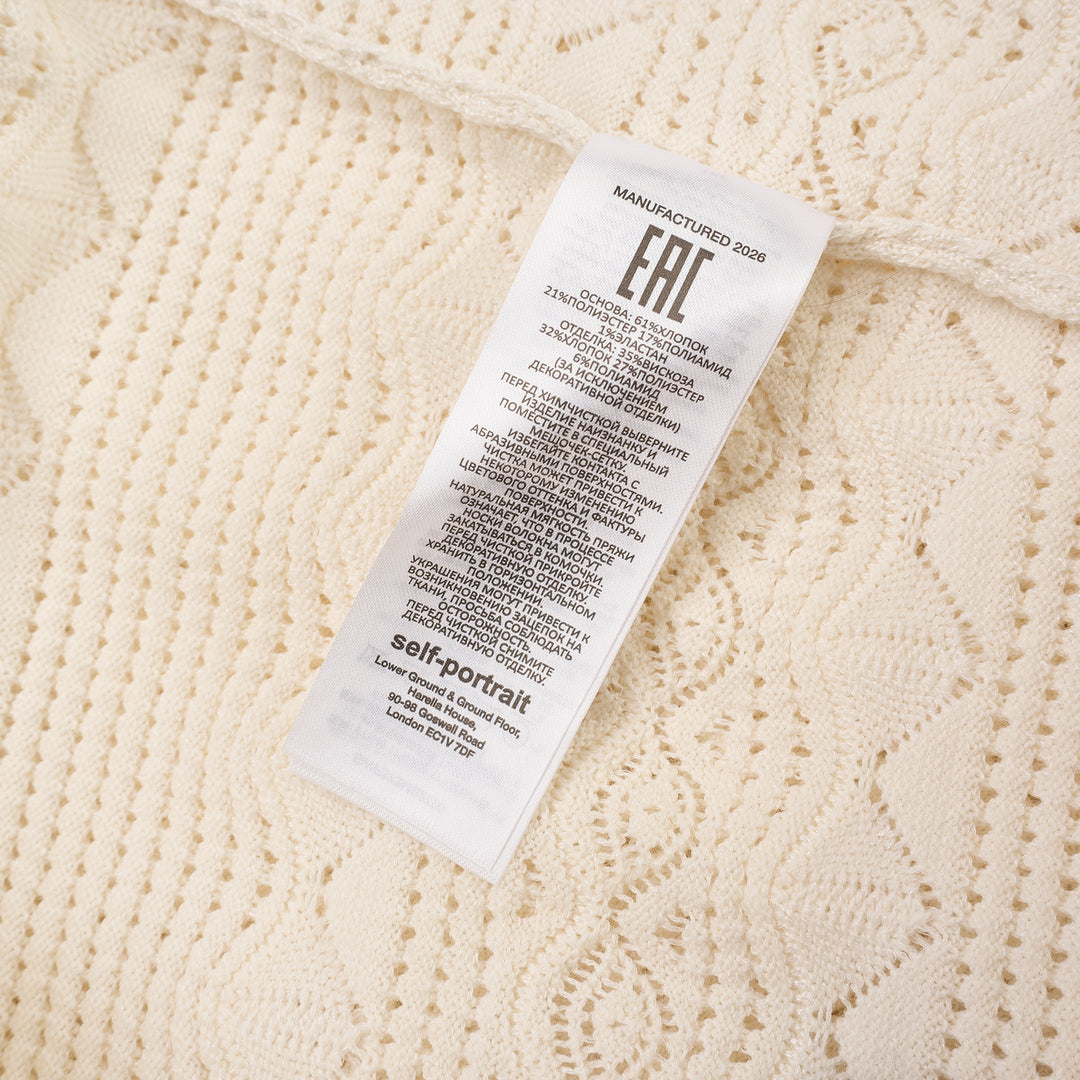 Pointelle Knit Mini Dress