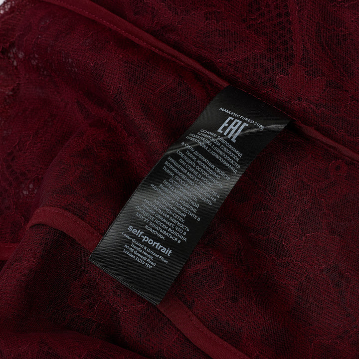 Burgundy Lace Cape Top
