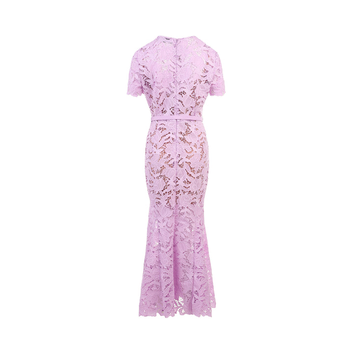 Lilac Lace Midi Dress
