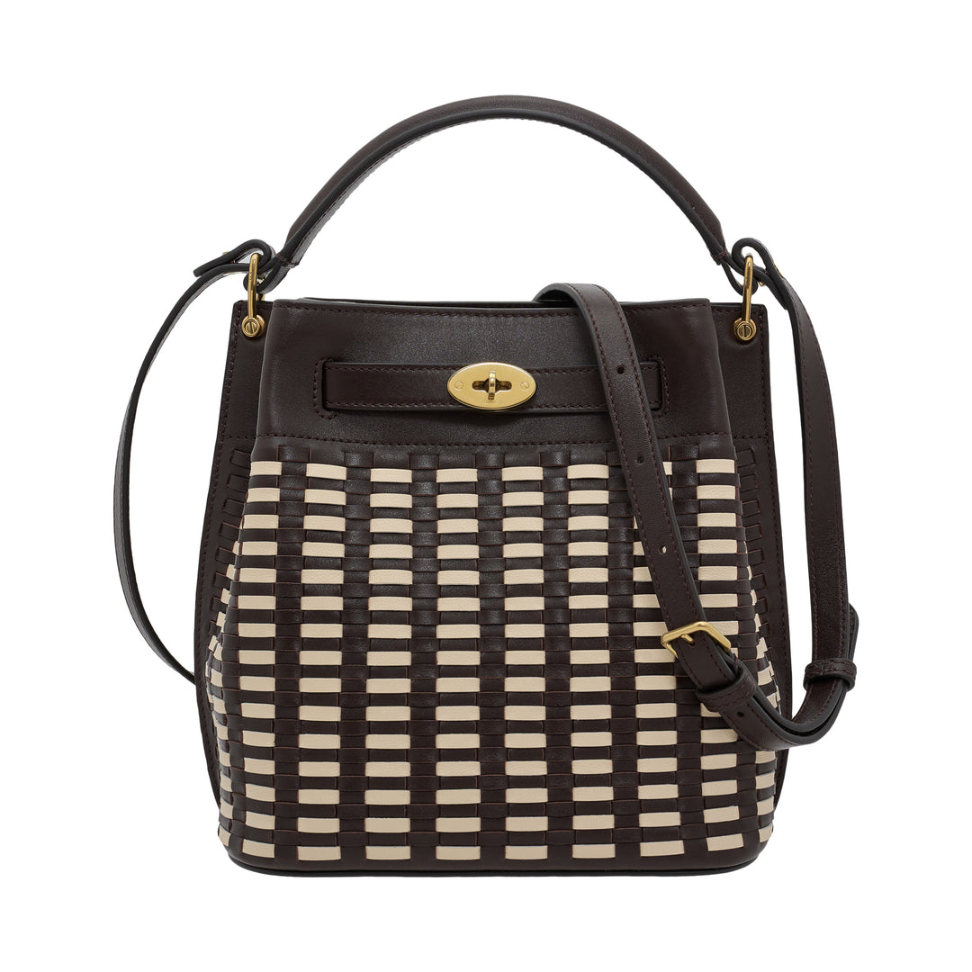 Islington Woven Leather Bucket Bag