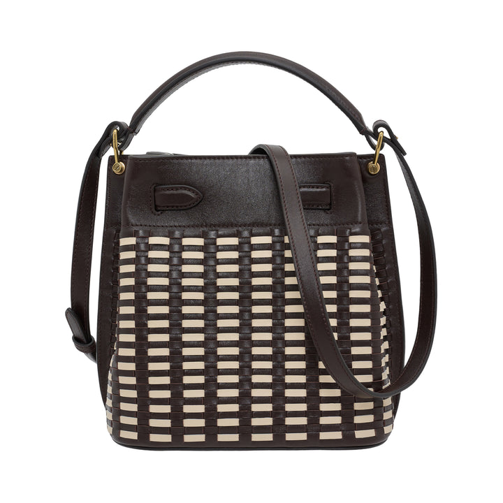 Islington Woven Leather Bucket Bag