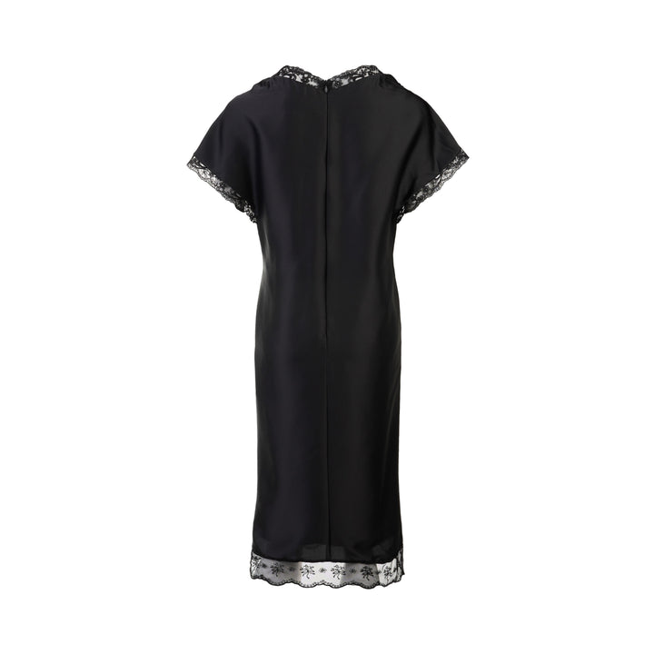 Slash Lace Trim Easy Dress