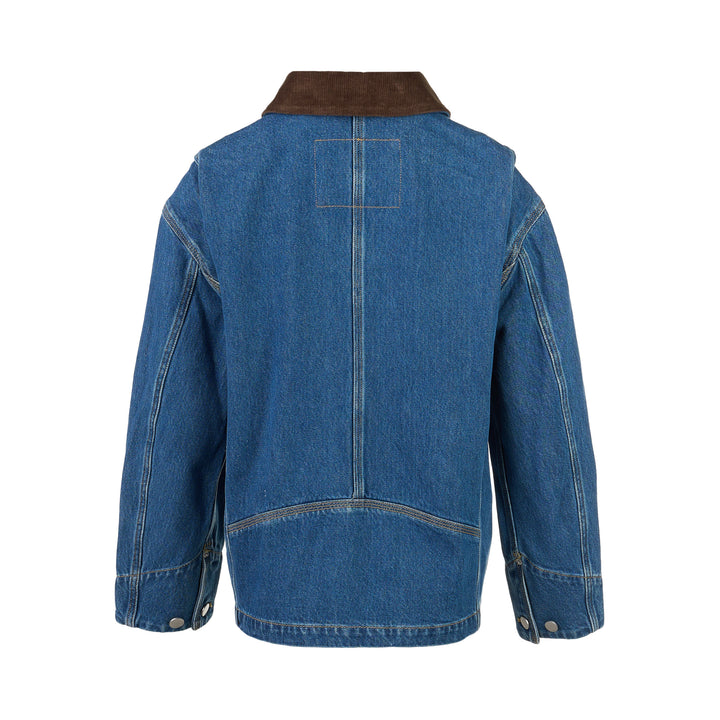 Corduroy Trim Chore Denim Jacket