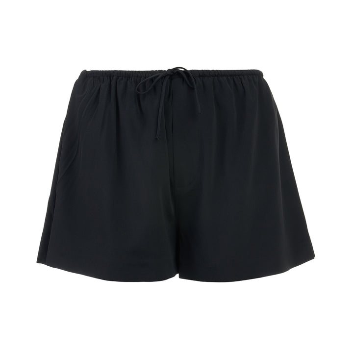 Mid-Rise Pleated Shorts