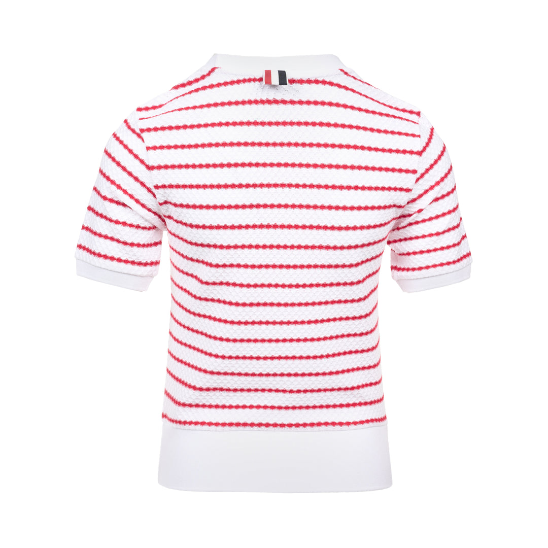 Thom Browne Stripe Short Sleeve Rib Tee - view 2