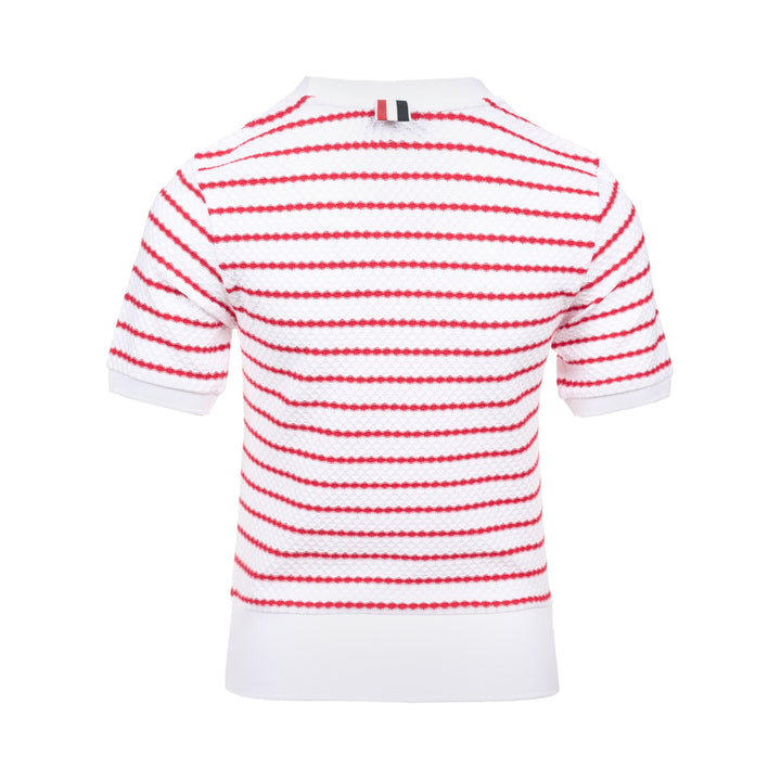 Thom Browne Stripe Short Sleeve Rib Tee - view 2