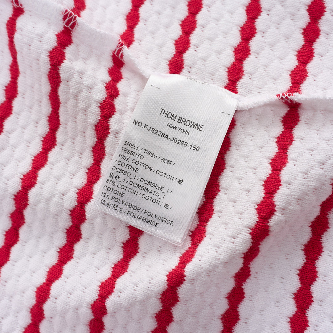 Thom Browne Stripe Short Sleeve Rib Tee - view 3
