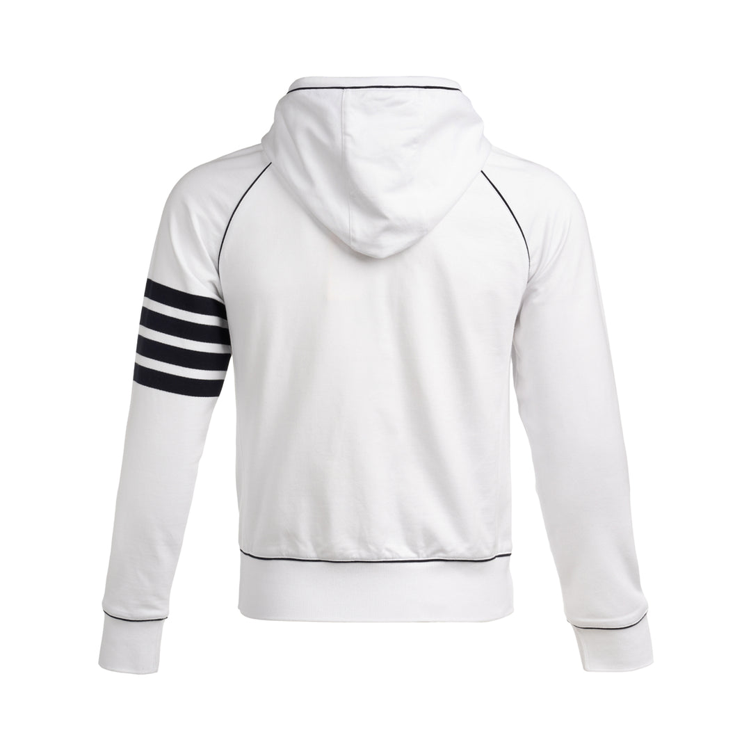 4-Bar Stripe Zip Through Hoodie