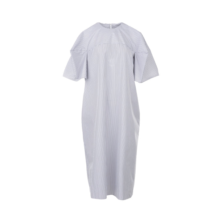 Striped Flutter Sleeve Box Dress