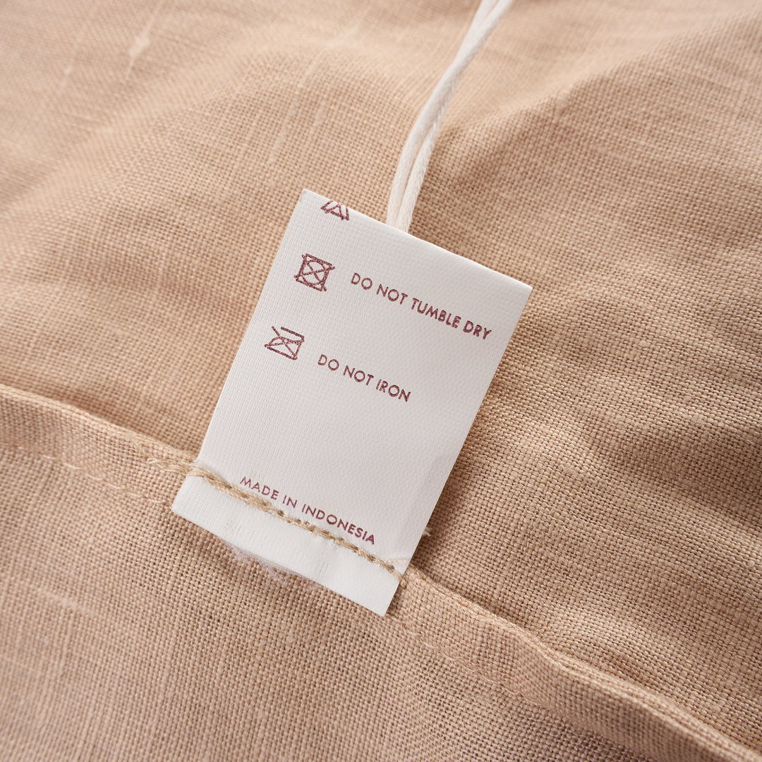 Pleated Hem Linen Shirt Dress