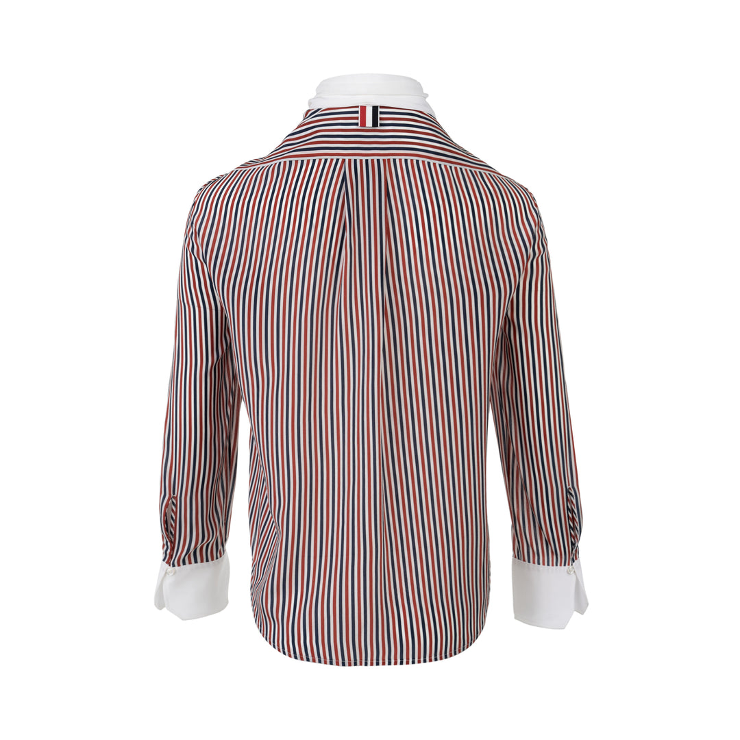 Long Sleeve Detachable Collar Shirt