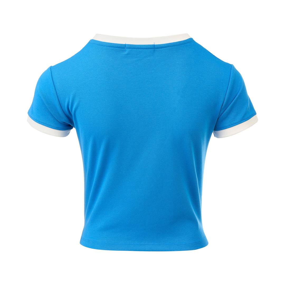 Rhinestone Logo Ringer Tee